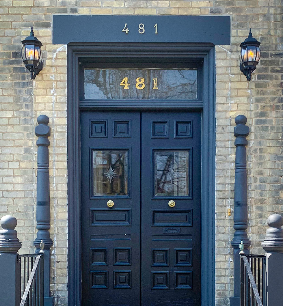 Expertly Restored Victorian Home Entrance