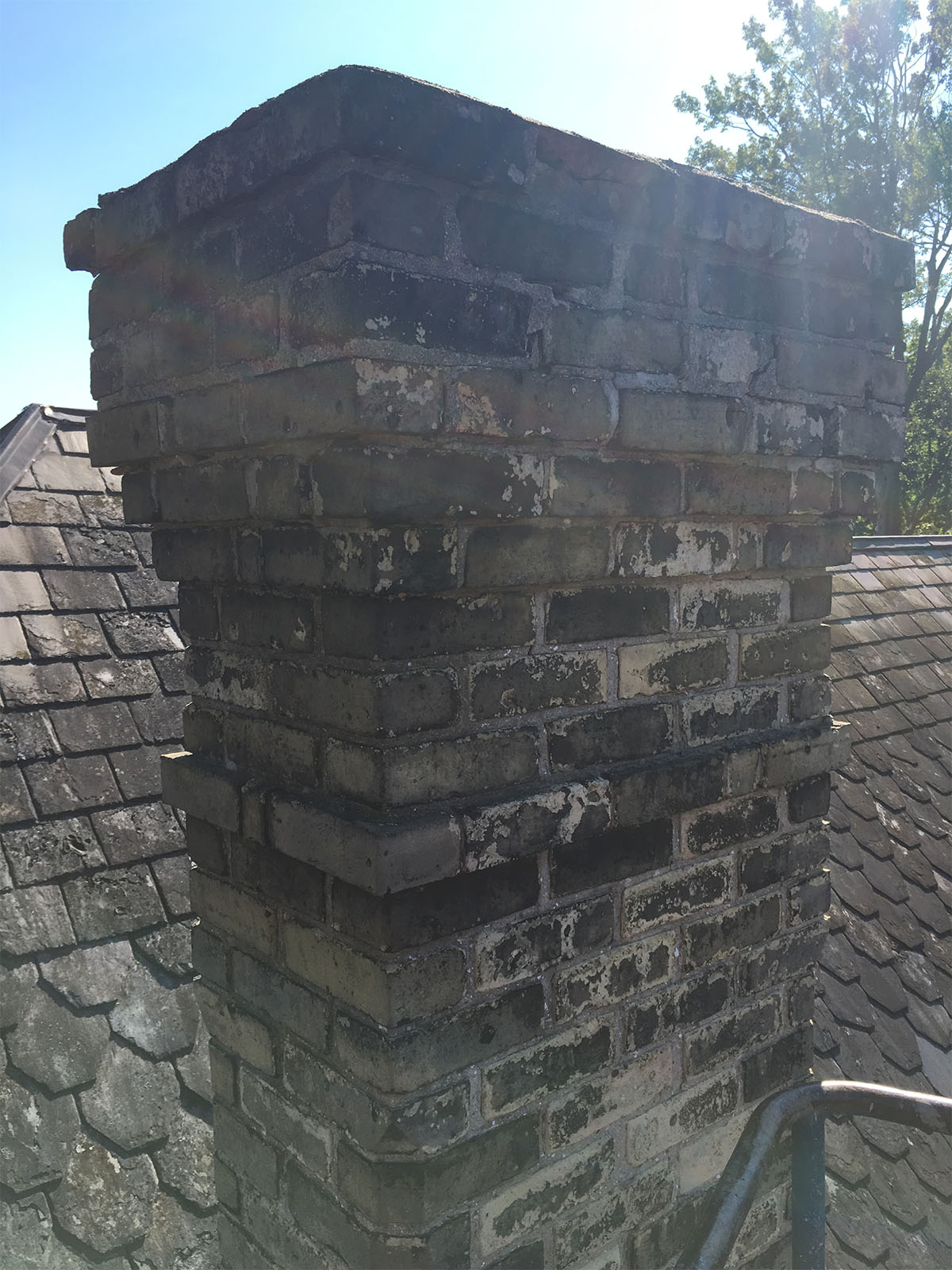 Century Brick Chimney Before Repair