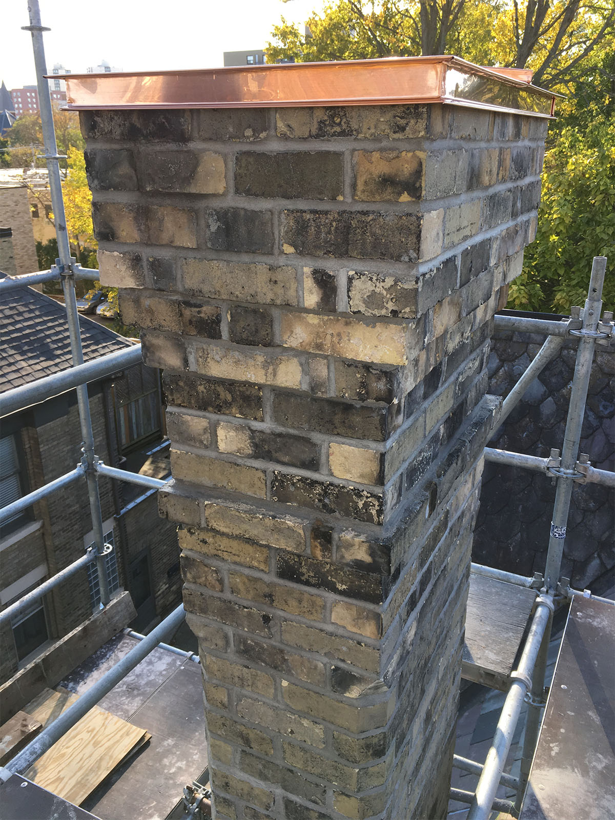 Century Brick Chimney After Repair And Capping