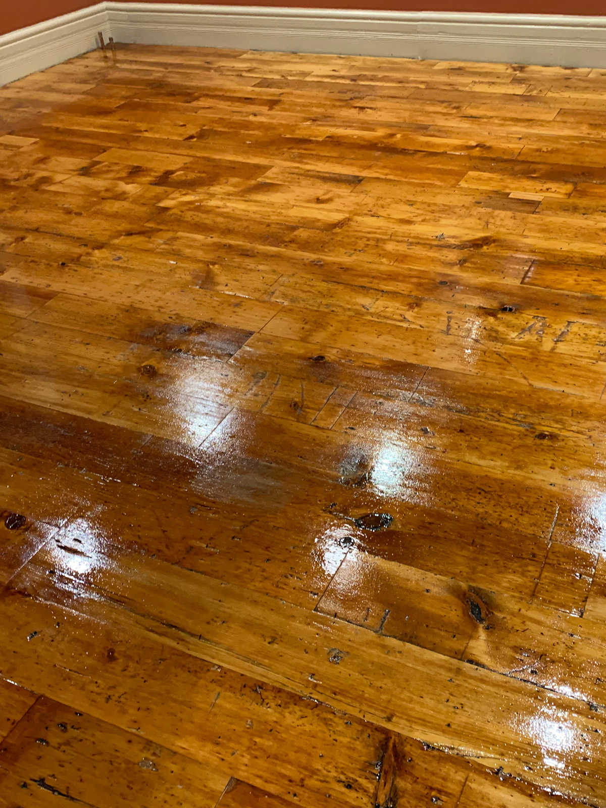 Floor Inside Victorian Home After Refinishing