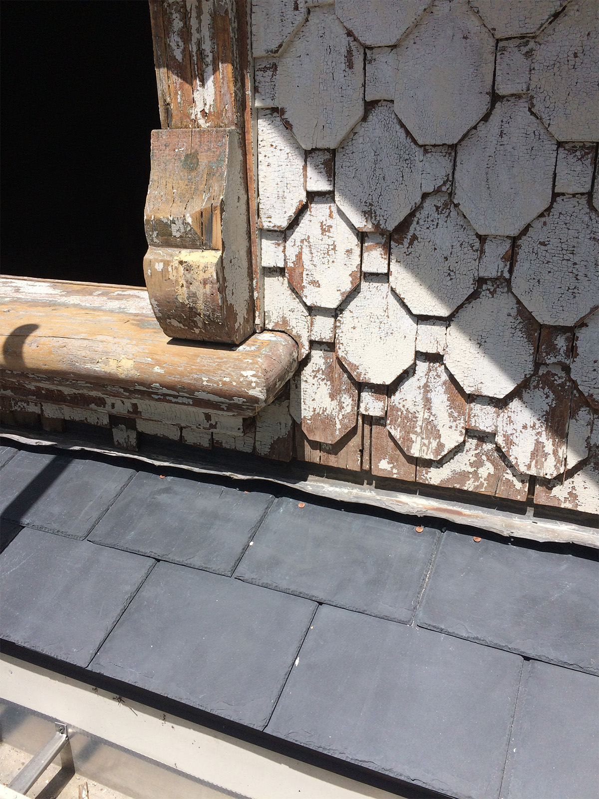 Repaired Slate Roof On Victorian Home