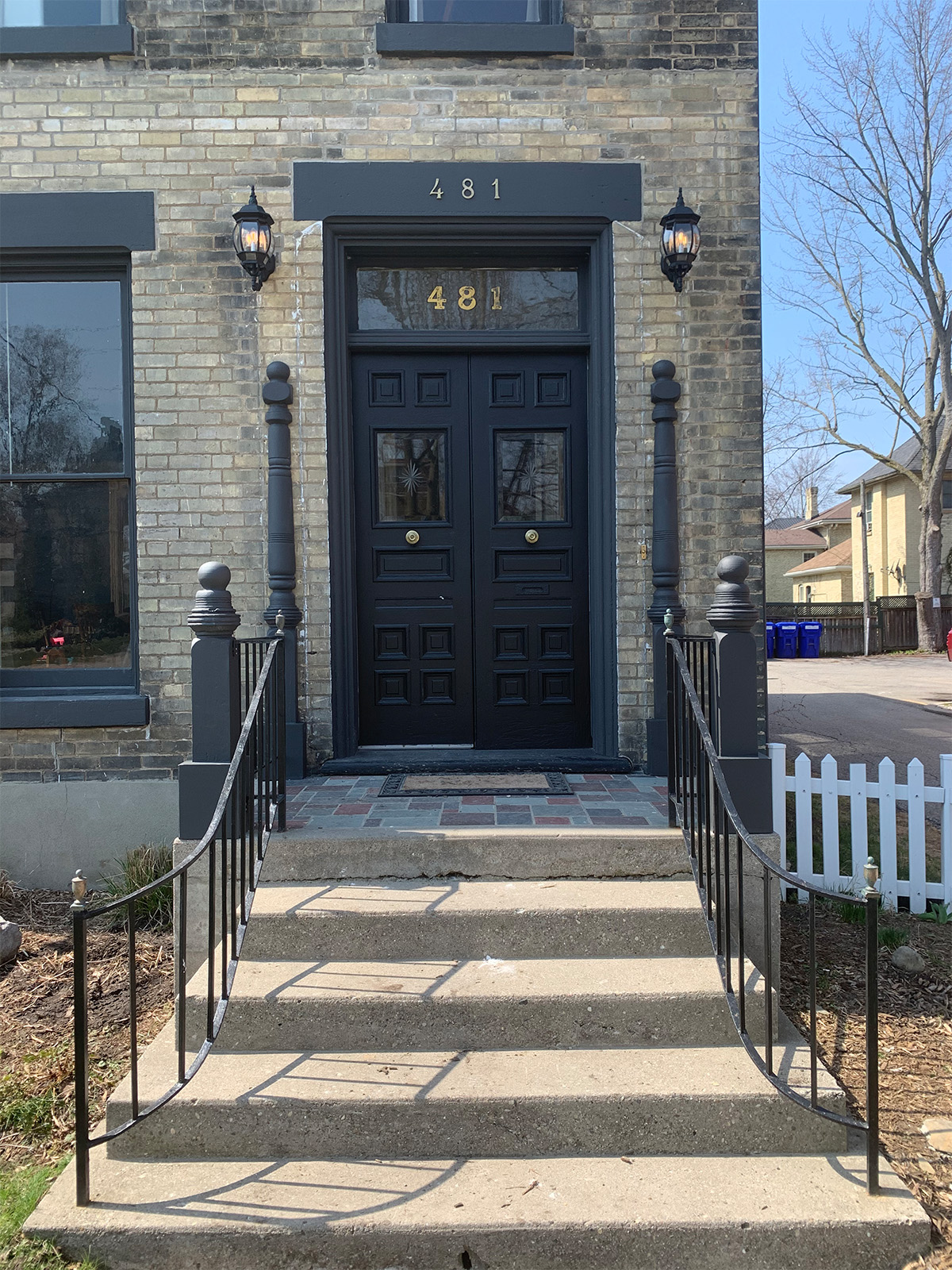 Expertly Restored Victorian Home Entry With Steps & Doors