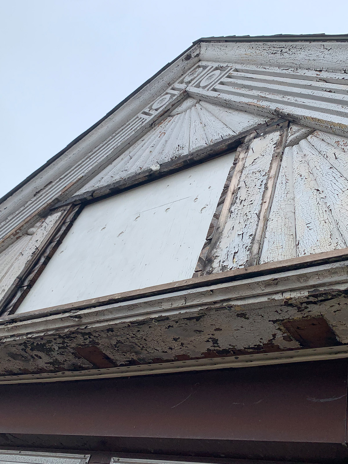 Wooden Surface On Victorian Home Before Restoration
